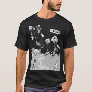 T-shirt Voyage en ballon de chat, Louis Wain