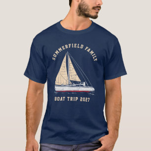 T-shirt Voyage en bateau de la famille d'appariement nauti