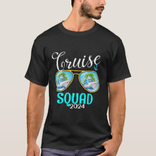T-shirt Voyage en famille 2024 Escouade de croisière Anniv