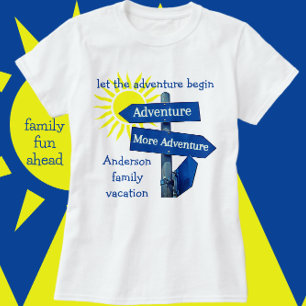 T-shirt Voyage en famille Aventure Route Signé et soleil