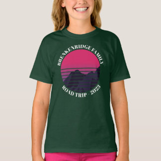 T-shirt Voyage en famille Camping Retro Réunion sur mesure