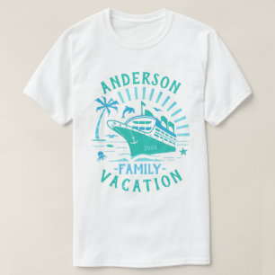 T-shirt Voyage en famille croisière en bateau Personnali