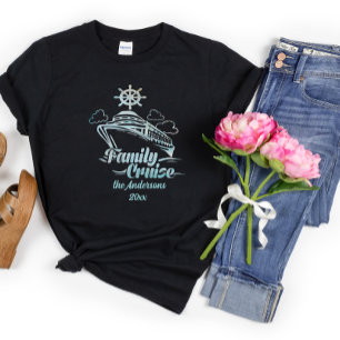 T-shirt Voyage en famille de croisière personnalisée