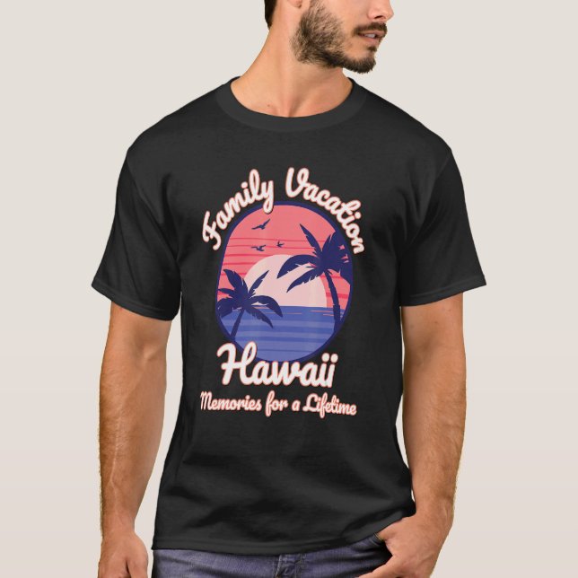 T-shirt Voyage en famille Hawaii 2022 (Devant)