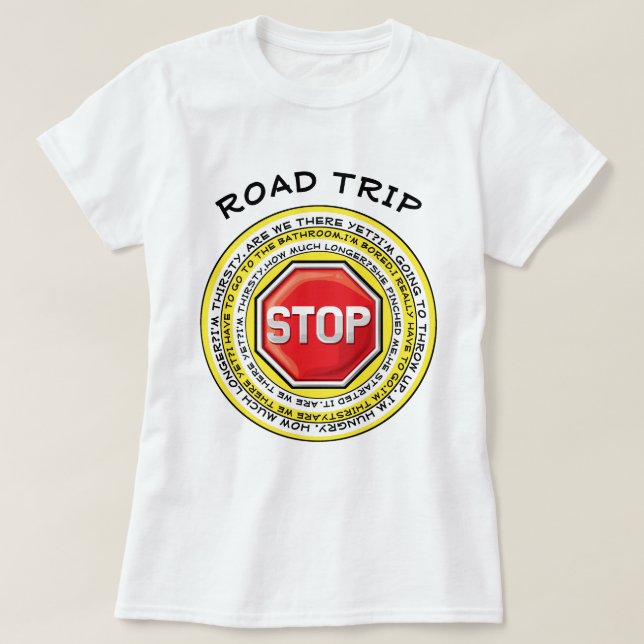 T-shirt Voyage en famille sur la route (Design devant)