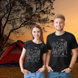 T-shirt Voyage en Famille sur Mesure Feu de Camp Montagne 