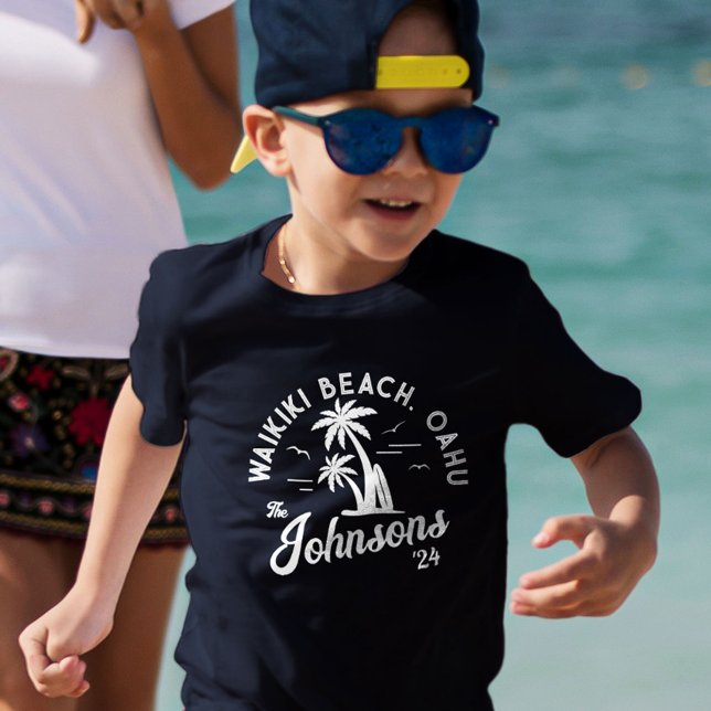 T-shirt Voyage en famille sur mesure Summer Beach Group Tr (Custom Family Vacation Summer Beach Group Trip T-Shirt)