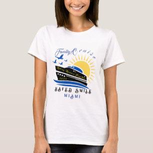 T-shirt Voyage en famille sur un bateau de croisière perso