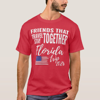 T-shirt Voyage entre amies Floride 2026 Amusement
