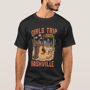 T-shirt Voyage entre filles à Nashville 2025 Enterrement d