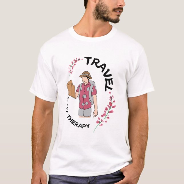 T-shirt voyage est ma thérapie (Devant)