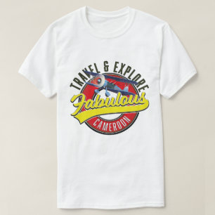 T-shirt Voyage & Explorez le logo du Cameroun fabuleux