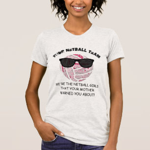 T-shirt Voyage fait sur commande de net-ball de conception