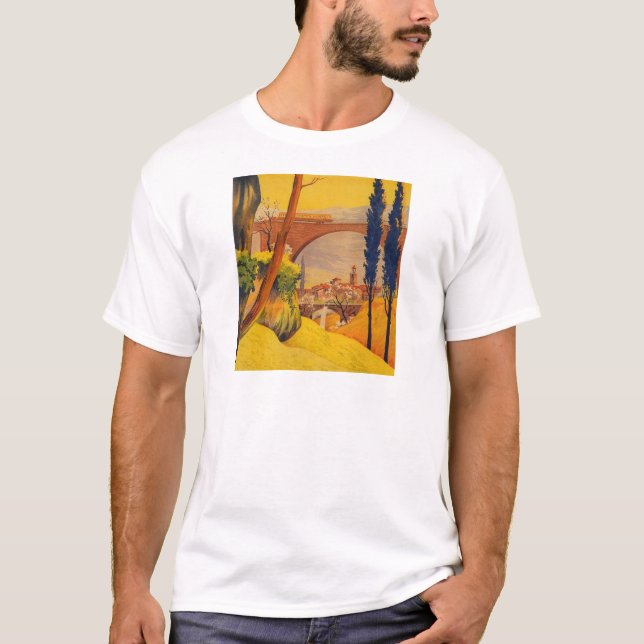 T-shirt Voyage ferroviaire vintage (Devant)
