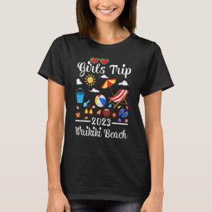 T-shirt Voyage Filles 2023 Vacances Honolulu Hawaii Waikik