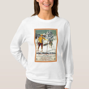 T-shirt Voyage italien des années 1920 d'hiver d'annonce