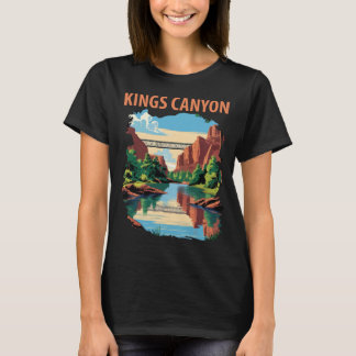 T-shirt Voyage rétro dans la vallée de la rivière Kings Ca