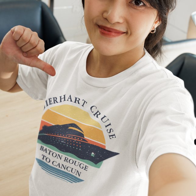 T-shirt Voyage Retro Famille Croisière sur mesure Vacances (Annual Family Reunion Cruise Trip Womens White T-Shirt)
