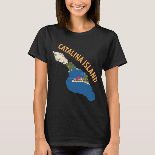 T-shirt Voyage sur la côte bleue de l'île Catalina (Devant)