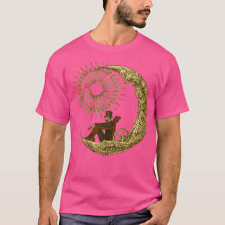 T-shirt Voyage sur la lune (bleu)