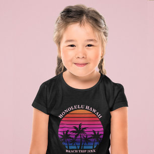 T-shirt Voyage sur mesure à la plage Palmiers tropicaux En