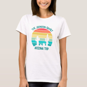 T-shirt Voyage sur mesure Cactus du désert Coucher de sole
