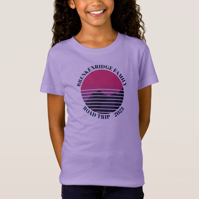T-Shirt Voyage sur route Crew Sunset Mountains Custom (Devant)