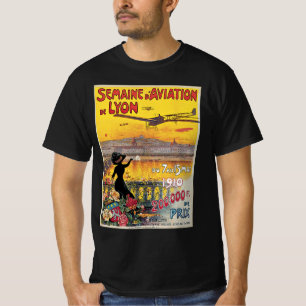 T-shirt Voyage Vintage, Avions d'Aviation, Lyon, France