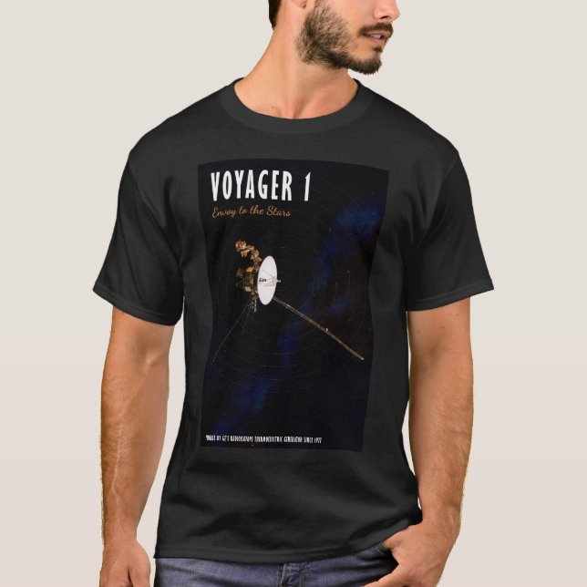T-shirt Voyager 1 - Envoyé aux étoiles (Devant)