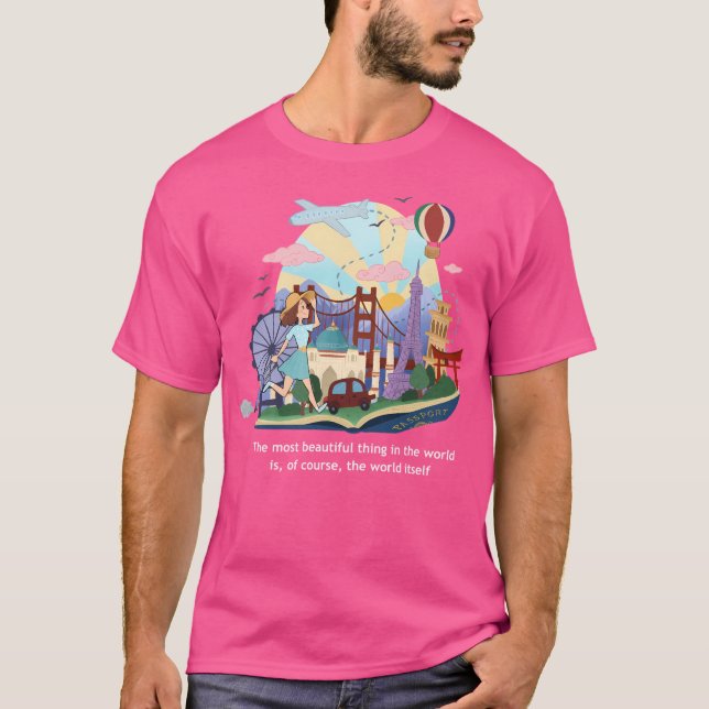 T-shirt Voyager dans le monde (Devant)