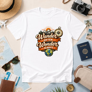 T-shirt Voyager souvent, s'émerveiller toujours Humour de 