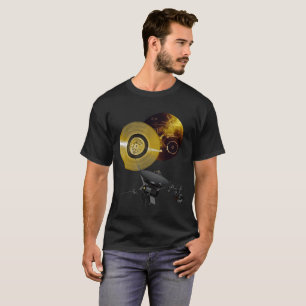 T-shirt Voyager vaisseau spatial et record d'or