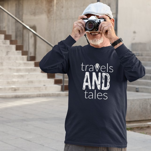 T-shirt Voyages et contes [logo blanc] Chemise à manches l (Créateur téléchargé)
