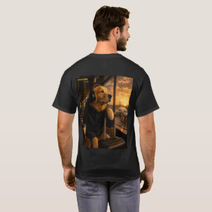 T-Shirt Voyageur Aéroport Golden Retriever
