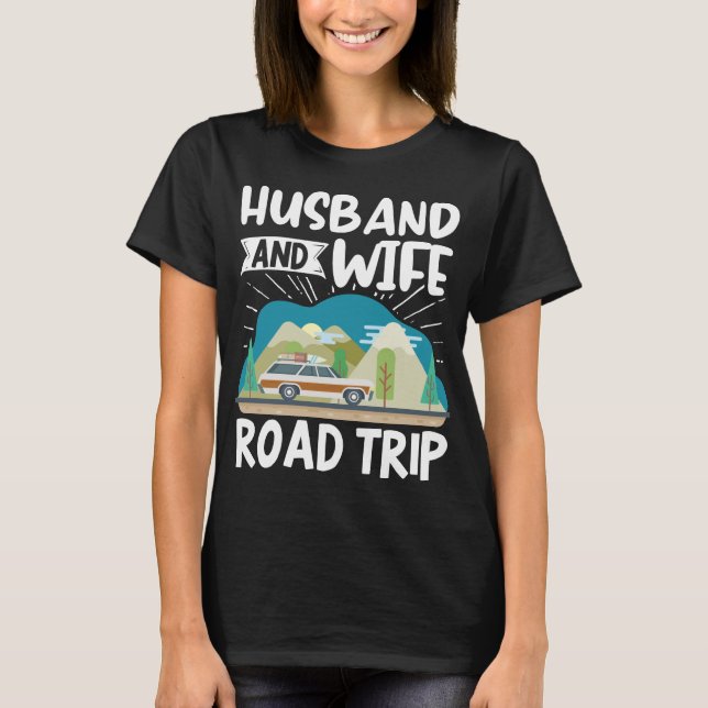 T-shirt Voyageur Correspondant Vacances Couple Mari Et Fem (Devant)