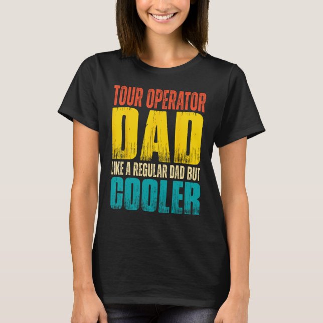 T-shirt Voyageur des hommes papa Comme un papa régulier ma (Devant)
