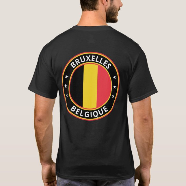 T-shirt Voyageur mondial - Bruxelles, Belgique | Belgique (Dos)