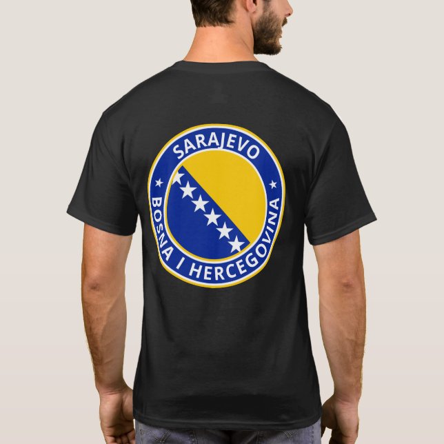 T-shirt Voyageur mondial - Sarajevo, Bosnie-Herzégovine (Dos)