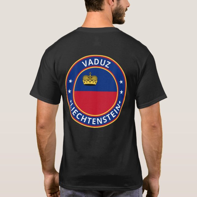 T-shirt Voyageur mondial - Vaduz, Liechtenstein (Dos)