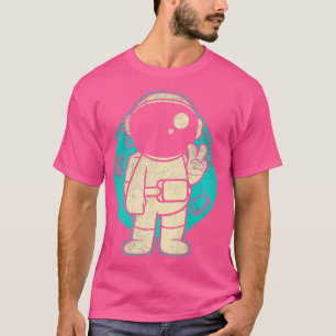 T-shirt Voyageur spatial avec signe de paix