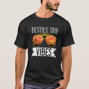 T-shirt Voyageur Vacances en vol Besties Vibes de voyage S