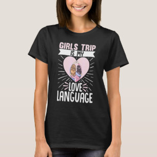 T-shirt Voyageur Vacances En Vol Filles Voyage Est Mon Amo