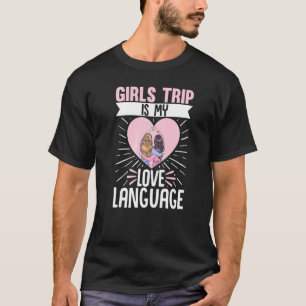 T-shirt Voyageur Vacances En Vol Filles Voyage Est Mon Amo