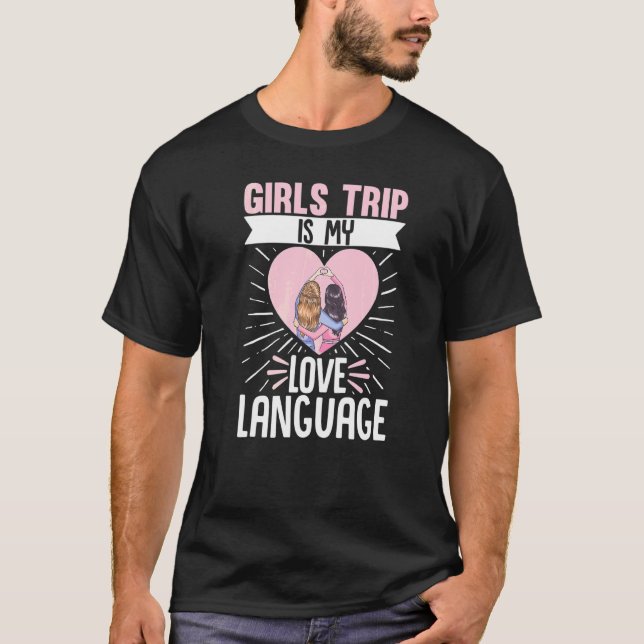 T-shirt Voyageur Vacances En Vol Filles Voyage Est Mon Amo (Devant)