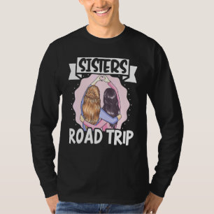 T-shirt Voyageur Vacances en vol Sisters Voyage sur la rou