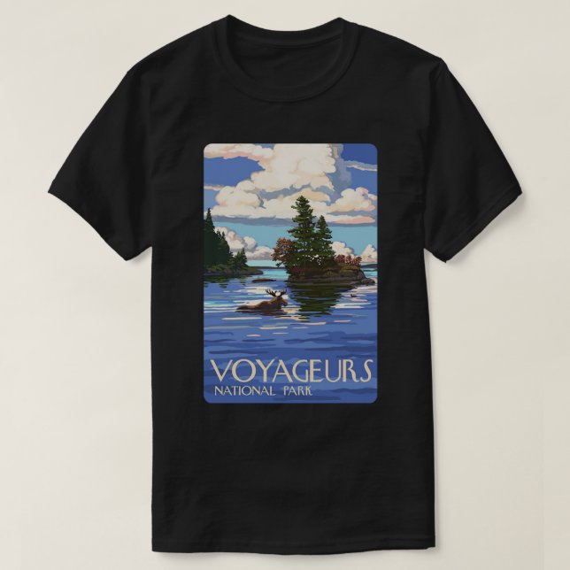 T-shirt Voyageurs National Park Minnesota, États-Unis Trav (Design devant)