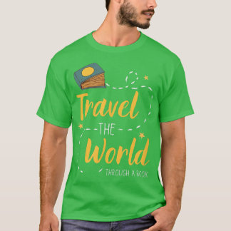 T-shirt Voyagez Dans Le Monde À Travers Un Livre Hommes, F