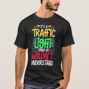 T-shirt Voyant de trafic Signal vert jaune rouge Stop Styl