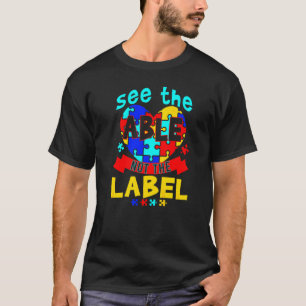 T-shirt Voyez la capacité, pas l'étiquette Puzzle Sensibil