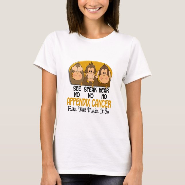 T-shirt Voyez que parler n'entendez aucun Cancer 1 (Devant)